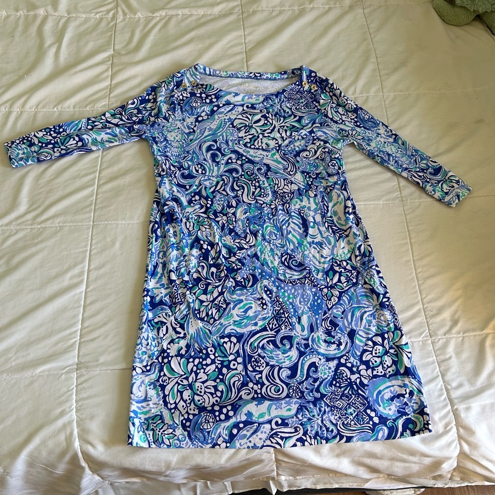 Lilly Pulitzer Blue and Green Dress